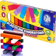 Astra SQUARE PLASTICINE 12 farieb POĽSKÝ výrobok