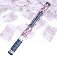 VYSTRIEĽOVACIA TRUBKA VYstreľovacie KONFETY PENIAZE BANKOVKY 500 eur 60 cm