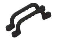 SLNKO - IHRISKO RÚČKY 240 mm - 2 ks SO SKRUTKAMI ČIERNA BK