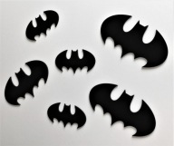 Batman 3D HDF dekorácia čierna - sada 6 ks.