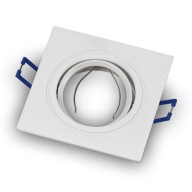 okrúhla halogénová objímka, BIELE LIATÝ HLINÍK, pre LED