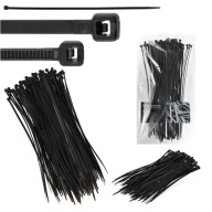100x sťahovacie pásky Káblové pásky Zipsy 3,6 x 250 mm Silné UV sťahovacie pásky