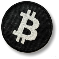 Bitcoin BTC Thermo vyšívaná nášivka 60 mm