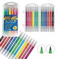 Obojstranné fixky 12 ks Brush a Fine Flaming