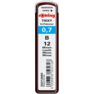 NÁPLŇ ROTRING GRAPHITE STYLE pre ceruzky B 0,7 mm, fľaštička 12 kusov, NEFRAGMENTÁLNA