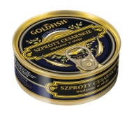 ŠPROTY ÚDENÉ V OLEJI, zlatá rybka v konzerve 240g