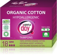 ECO Tampóny cert. eko bavlna. Nežný deň SUPER 18