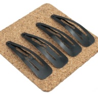 SPONKY DO VLASOV VELKÉ KOVOVÉ RUŽOVÉ ČIERNA 7 cm 4 KS