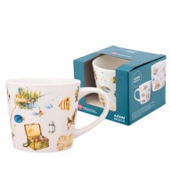 Porcelánový rybársky hrnček Altom Design na kávu a čaj, 400 ml, ako darček