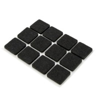 Nábytková plsť štvorcová ČIERNA 20x20 (blister 12ks)