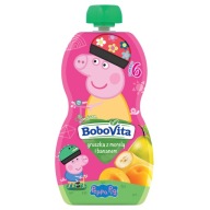 Peppa Pig mousse hruška banán marhuľa BoboVita po 6 mesiacoch 100 g