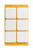 Samolepiace plstené podložky pod štvorcový nábytok – BIELE 40x40mm