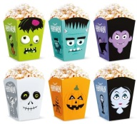 Halloween Monsters Popcorn Box 6 kusov HAL-077