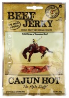 BEEF JERKY Sušené hovädzie mäso 50g snack k HORKÉMU pivu CAJUN