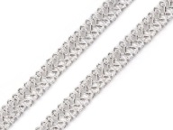Ozdobná metalická strieborná páska 12mm 1,2cm 1m