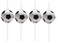 Papierové slamky Futbal 4 kusy Narodeniny