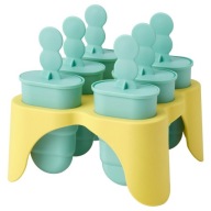 IKEA UPPFYLLD Forma na zmrzlinu tyrkysová / žltá 6 ks.