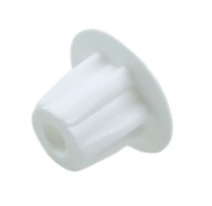 100x Biela nábytková hmoždinka pre 5 mm otvor