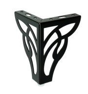 Nábytková noha KVET 13 cm, moderná, čierna