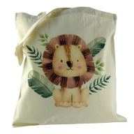 bavlnená taška PRE DETI, taška s potlačou LION