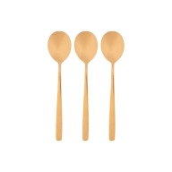 Lyžičky na kávu a čaj Noble Pure Gold, 3 kusy