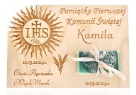 VEĽKÁ DARČEKOVÁ POUKÁŽKA na peniaze, drevená poukážka, SVÄTÉ PRIJÍMANIE