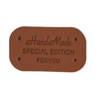 Etiketa HAND MADE FOR YOU camel 2398