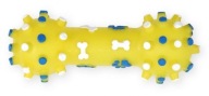 Hračka s kosťou pre psa činka píska a čistí zuby 12 cm