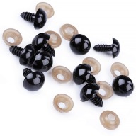 10x Safe EYES BLACK upínacie oká 16 mm