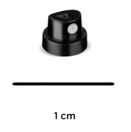 ČIERNO-BIELA ​​TRYSKA 1 cm NÁSTREK NA STRIEKANIE