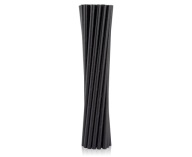 Rúrky (slamky) z papiera. čierna, 6x197mm / 100 ks.