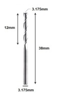 Rezačka dreva - 2F - 3,175x12x38 1/8