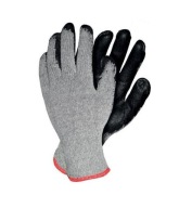 Bavlnené pracovné rukavice Drago potiahnuté latexom, silné 9/L