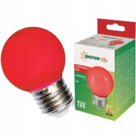 LED dekoračná guľová žiarovka E27 230V červená