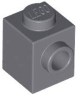 LEGO 1X1 S POTRUBÍM TMAVO SIVÁ Č. 87087 PRE 2 KS