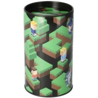 PIXELOVÁ HRA OKRUHÁ KOVOVÁ KRABIČKA NA PRASIATKO