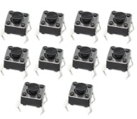 Mikrospínač 8mm Tlačidlo prepínača 6x6x8mm 10ks.