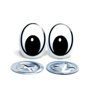 OČI PRE MASKOTOV ELIPSA ČIERNO-BIELA ​​20x15 mm