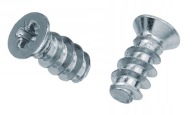 Euro skrutky so zápustnou hlavou na nábytkové vodidlá a pánty 6,3x20mm 50 kusov