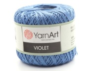 Violet YarnArt šnúra, mercerizovaná bavlna, farba 5351 modrá