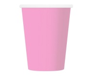 Jednofarebné ružové poháre 270 ml 6 ks.