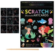 KREATÍVNE škrabadlá pre deti RAINBOW MERMAID 9 KS FANDY
