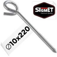 Skrutkovací hojdací hák POZINKOVANÝ NA DREVO fi10x220 mm DLHÝ