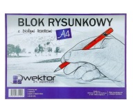 VEKTOROVÝ BLOK BIELY A4 20 listov