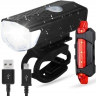 2x BIKE SVETLO PREDNÉ ZADNÉ LED USB SET