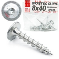 Tesárske skrutky na STĹPOVÝ ZÁKLAD 8x40 POZINKOVANÝ 10 ks.