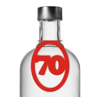 Prívesky na fľaše alkohol vodka 70 NARODENINY x10