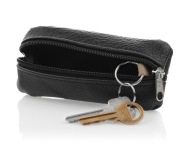 KEY CASE veľká obojstranná kožená plochá dlhá priestranná kľúčenka