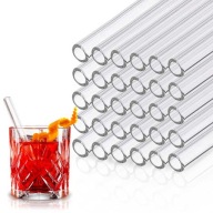 Opätovne použiteľné sklenené slamky na pitie Mixturo | 15 cm