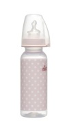 NIP Štandardná fľaša 250 ml, dievča, 0-6m, M silikónový cumlík